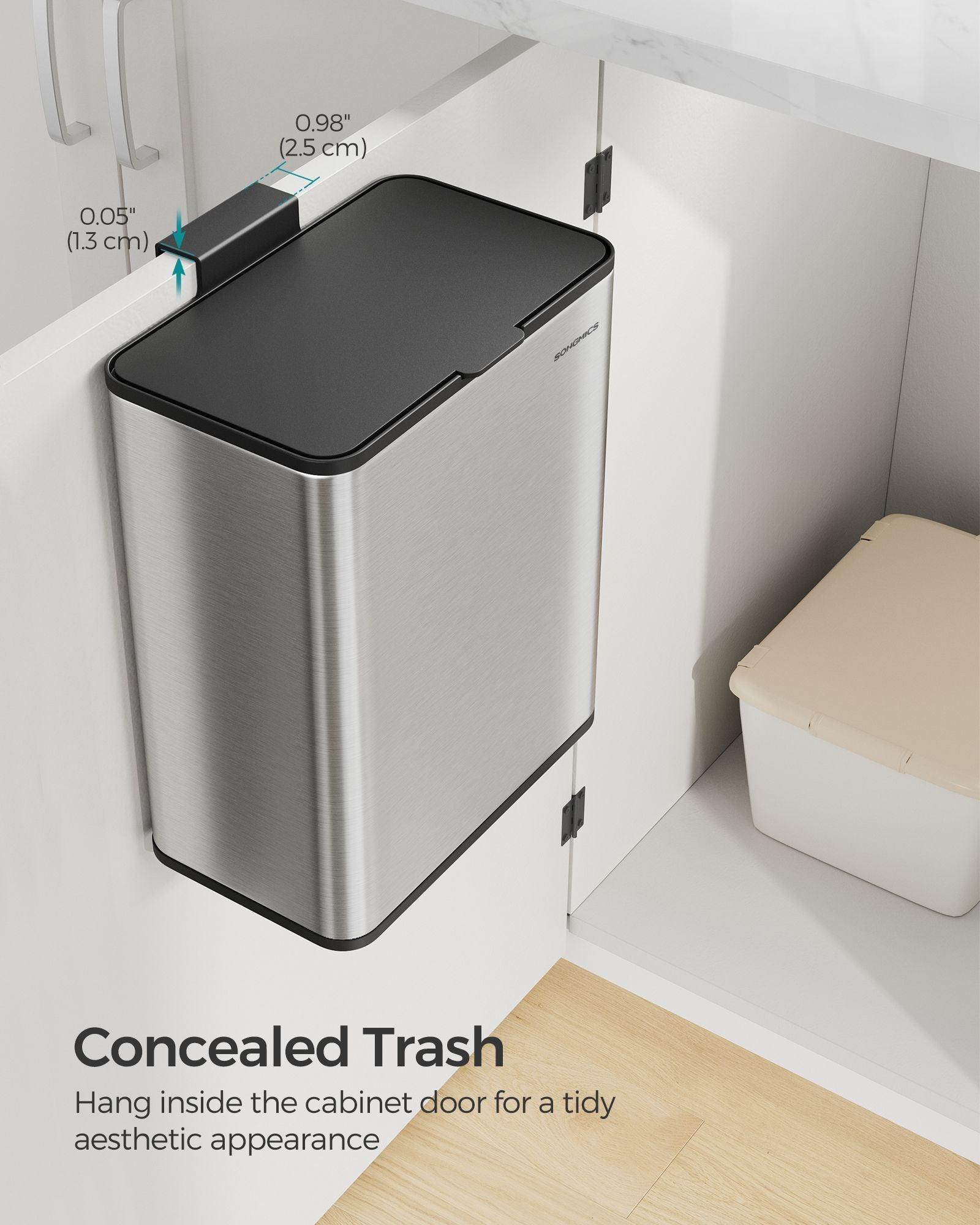 2.1-Gallon Hanging Trash Can with Lid FredCo