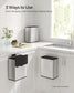 2.1-Gallon Hanging Trash Can with Lid FredCo