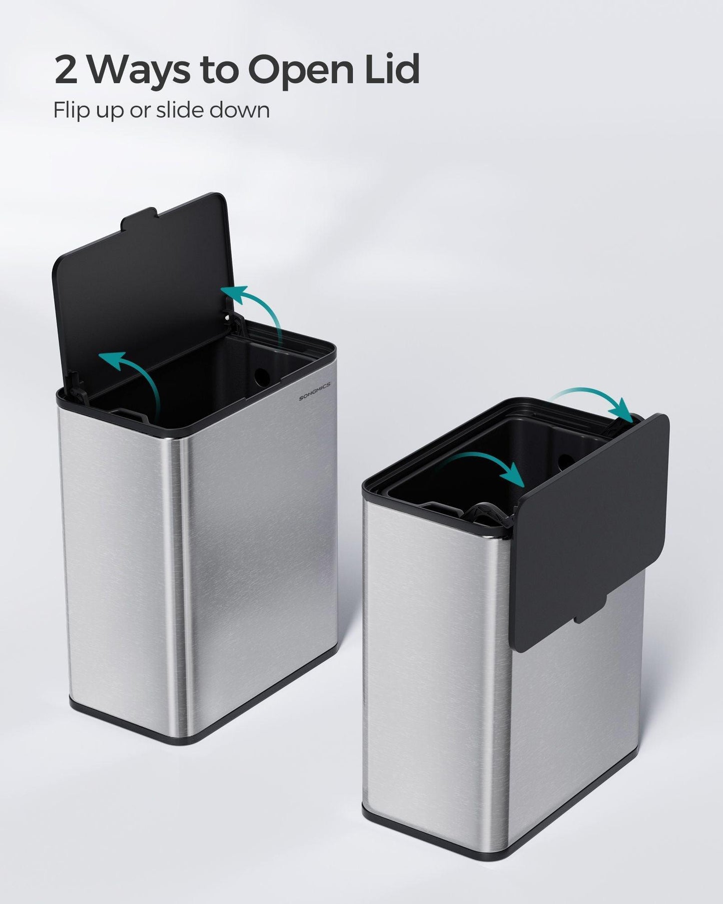 2.1-Gallon Hanging Trash Can with Lid FredCo