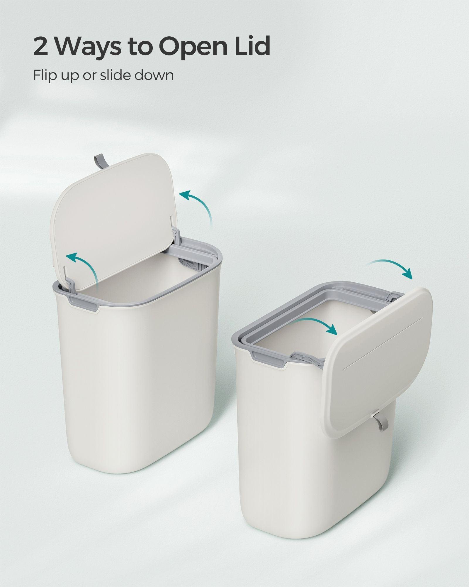 2.4-Gallon Hanging Trash Can with Lid FredCo