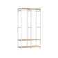 2-Column Clothes Rack Natural Beige FredCo