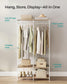 2-Column Clothes Rack Natural Beige FredCo