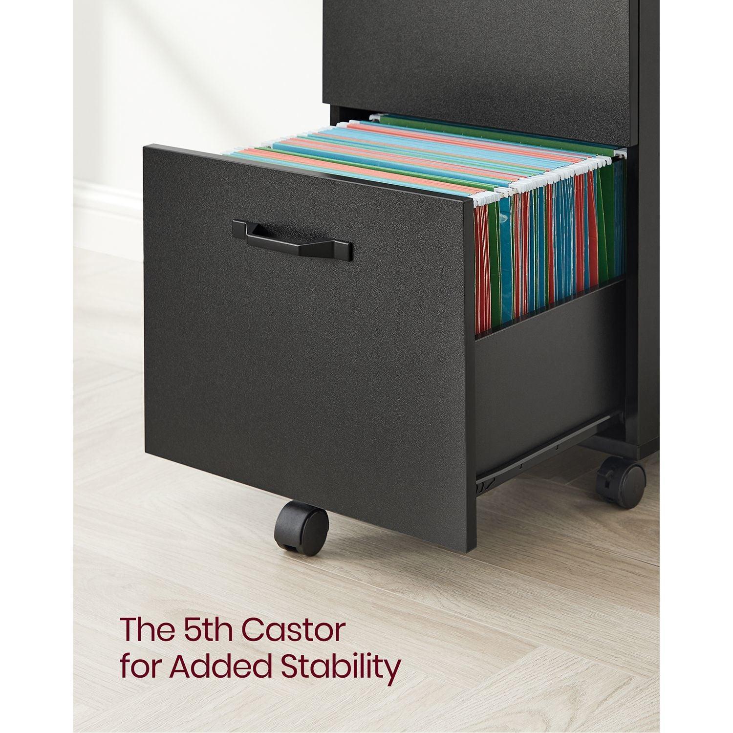 2-Drawer File Cabinet Matte Black FredCo