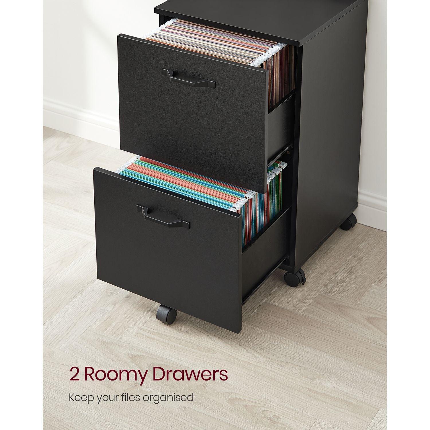 2-Drawer File Cabinet Matte Black FredCo
