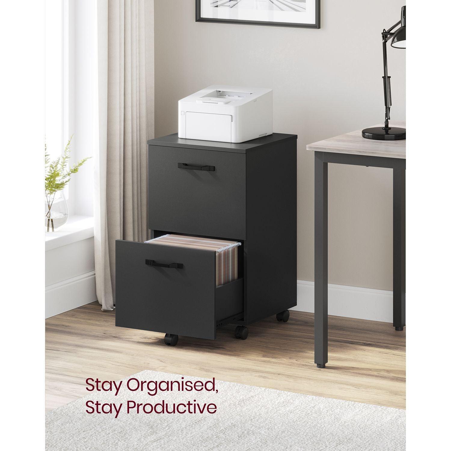 2-Drawer File Cabinet Matte Black FredCo