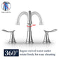 2-Handle 8 inch Widespread Bathroom Sink Faucet 360° Swivel with Pop Up Drain FredCo