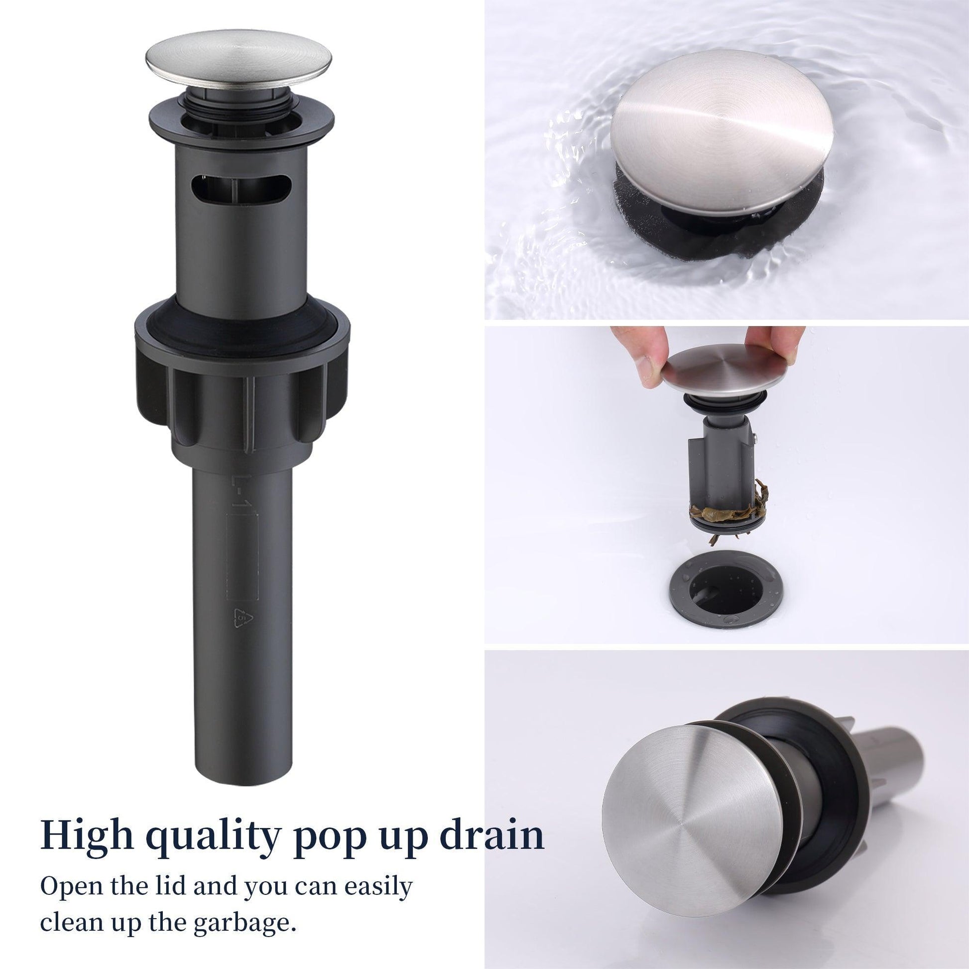 2-Handle 8 inch Widespread Bathroom Sink Faucet 360° Swivel with Pop Up Drain FredCo