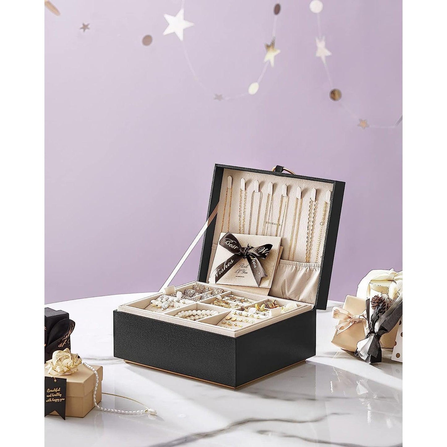 2-Layer Jewelry Box Black FredCo