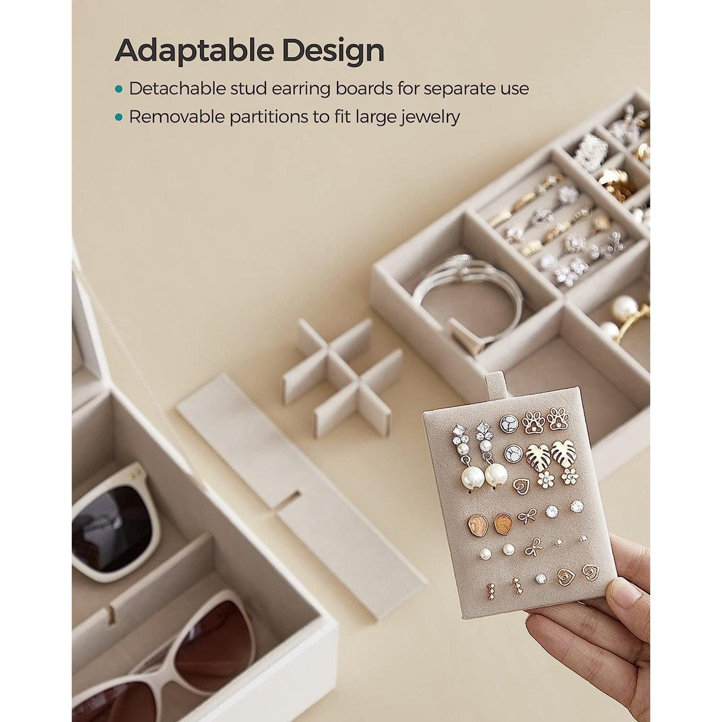 2-Layer Jewelry Box White FredCo