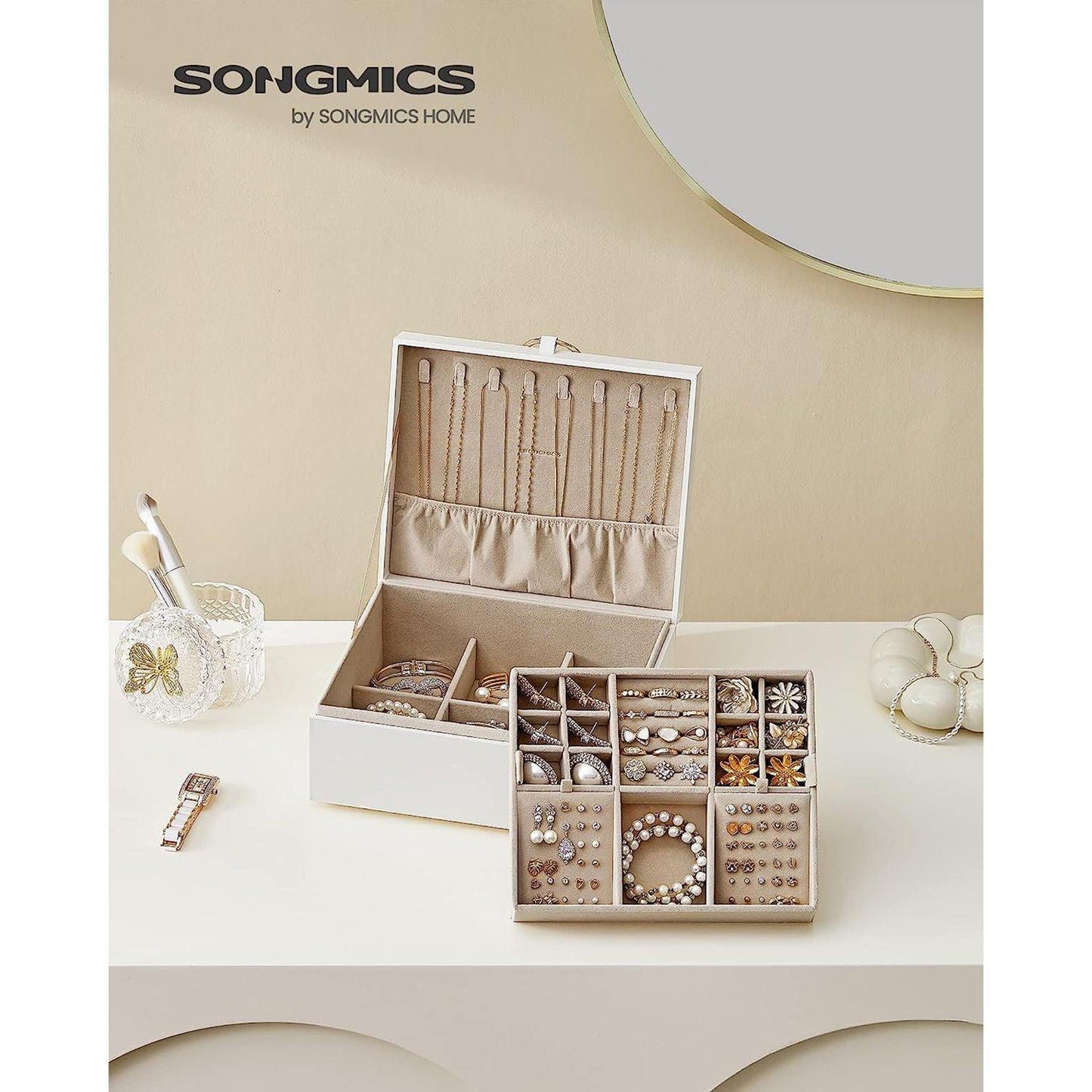 2-Layer Jewelry Box White FredCo