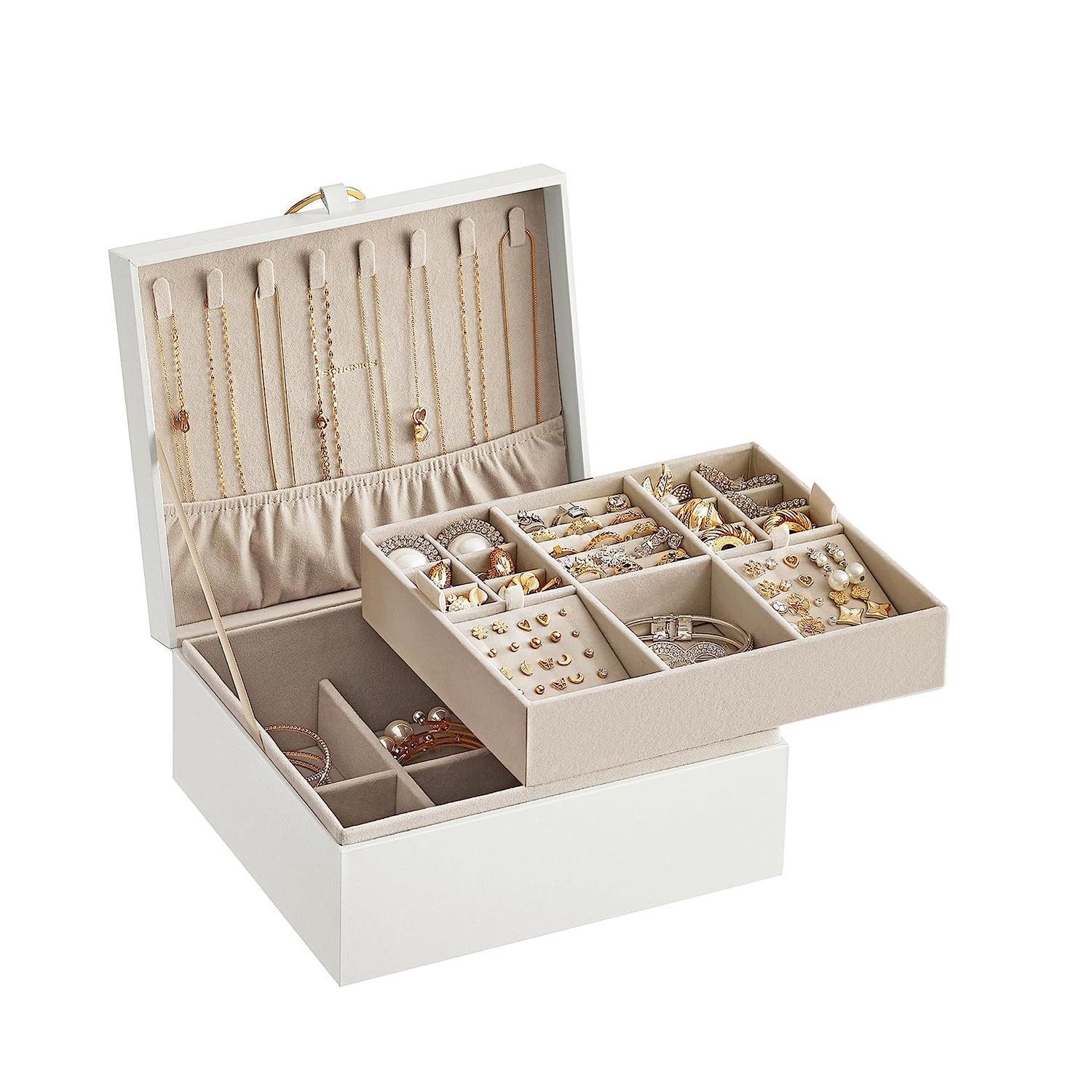 2-Layer Jewelry Box White FredCo