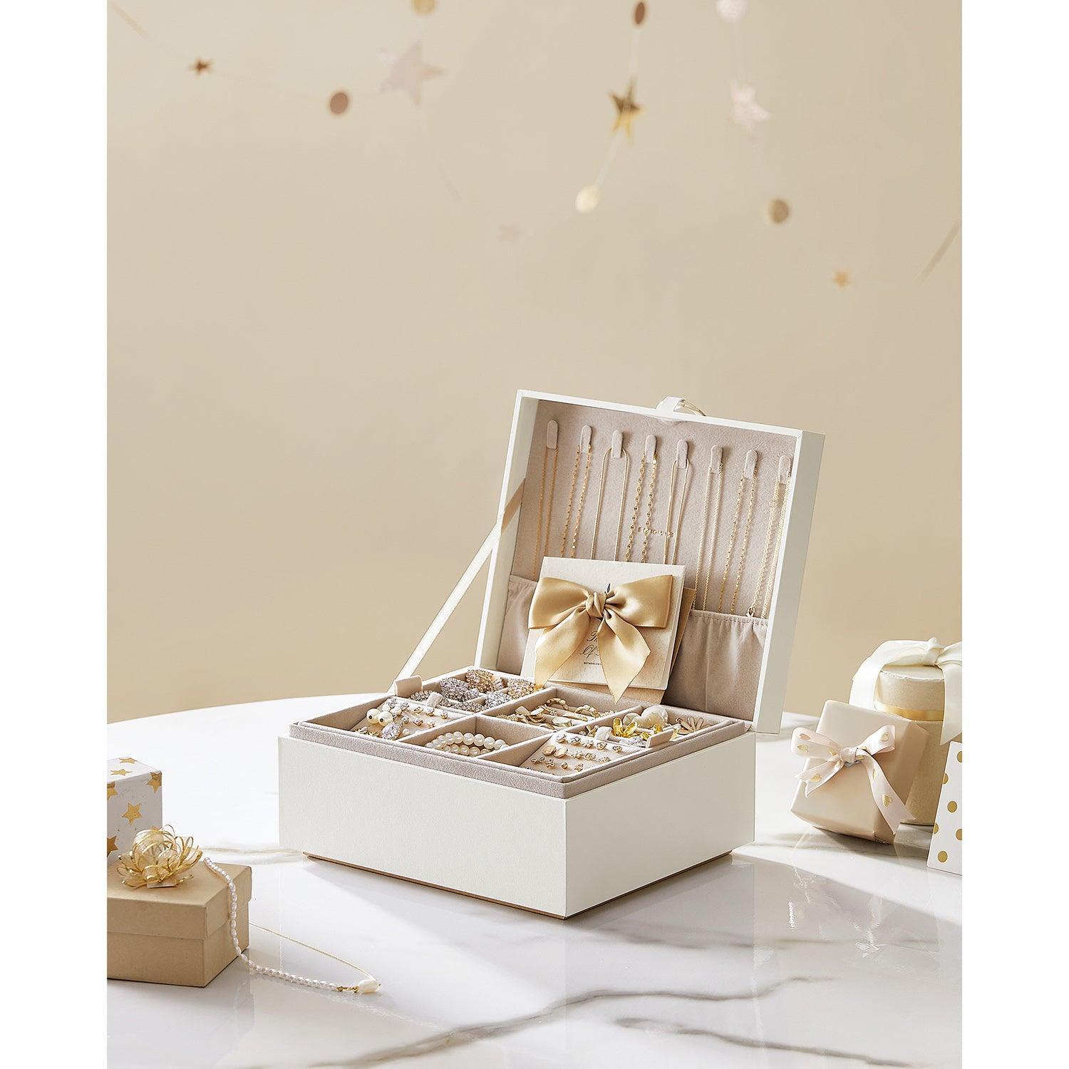 2-Layer Jewelry Box White FredCo