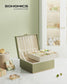 2-Layer Jewelry Box with Handle Laurel Green FredCo