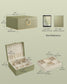 2-Layer Jewelry Box with Handle Laurel Green FredCo