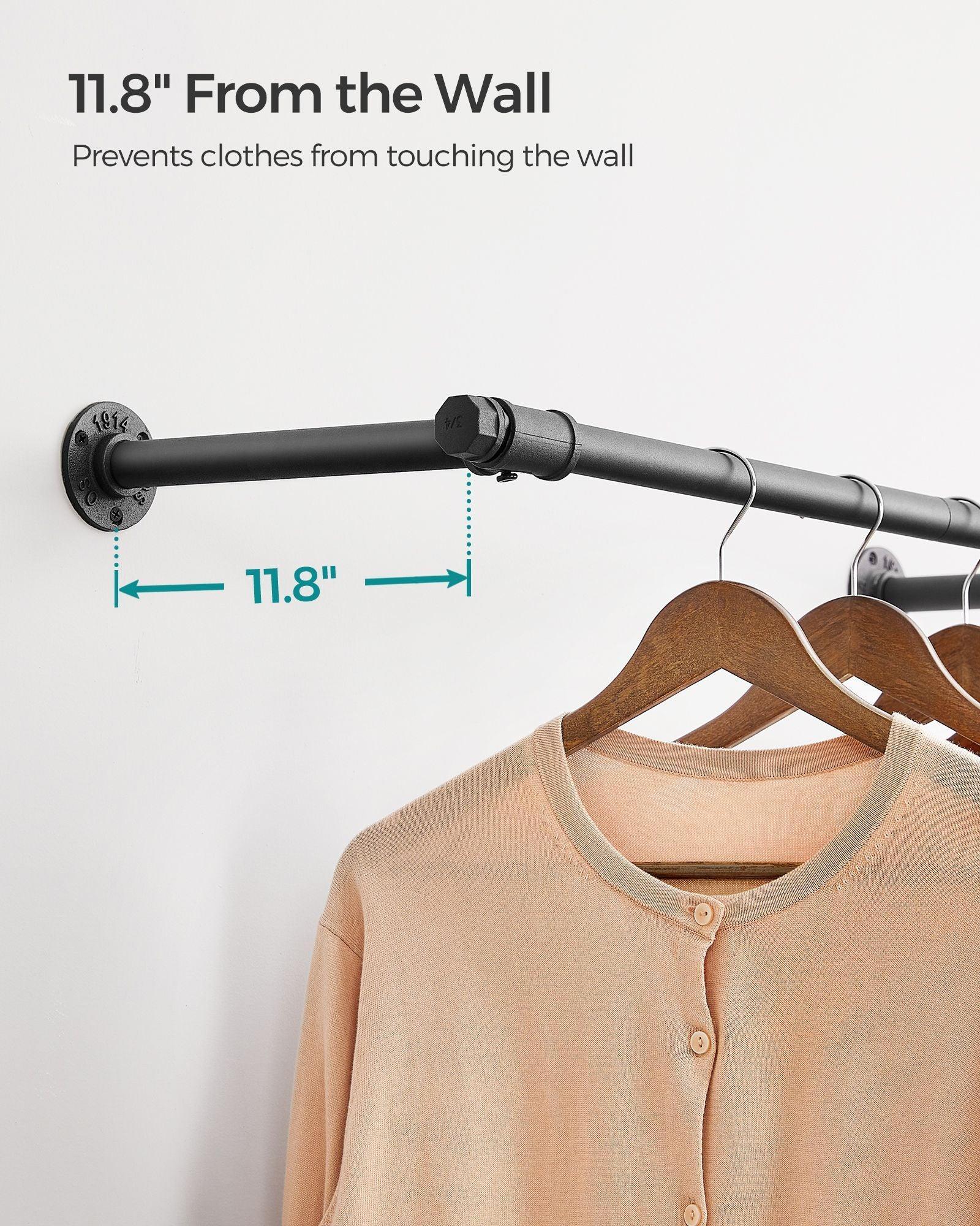 2 Pack Clothes Rack Wall-Mounted FredCo