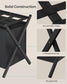 2 Pack Luggage Rack with Removable Laundry Bag Black FredCo