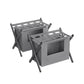 2 Pack Luggage Rack with Removable Laundry Bag Slate Gray FredCo