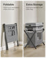 2 Pack Luggage Rack with Removable Laundry Bag Slate Gray FredCo