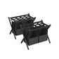 2 Pack Luggage Racks with 2 Removable Laundry Bag Slate Gray FredCo