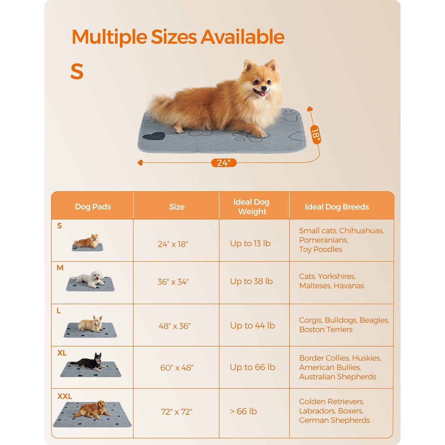 2-Pack Washable Dog Pee Pads 24 x 18 Inches FredCo
