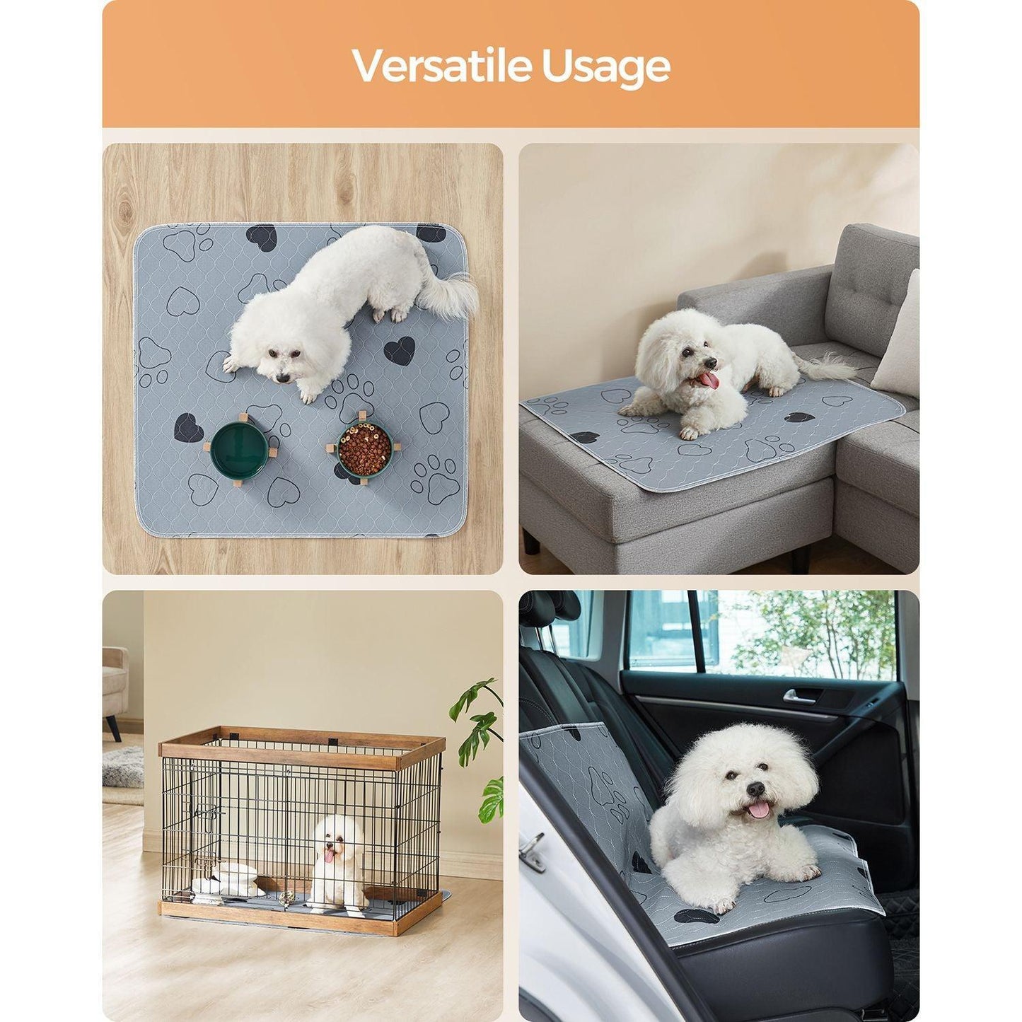 2-Pack Washable Dog Pee Pads 36 x 34 Inches FredCo