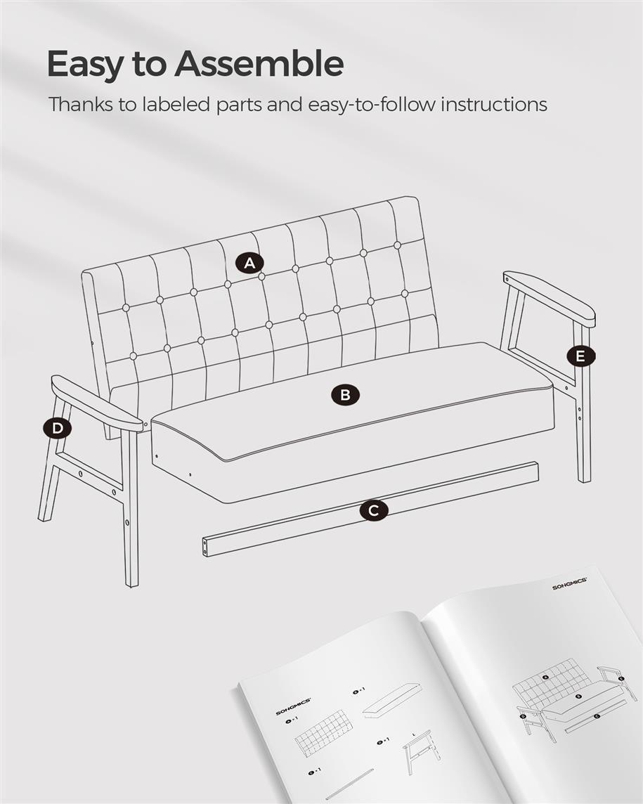 2 Seater Loveseat Sofa FredCo