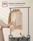 2-Section Laundry Basket with Clothes Rail FredCo