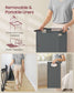 2-Section Laundry Basket with Clothes Rail FredCo