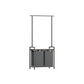 2-Section Laundry Basket with Clothes Rail FredCo