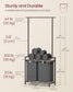 2-Section Laundry Basket with Clothes Rail FredCo