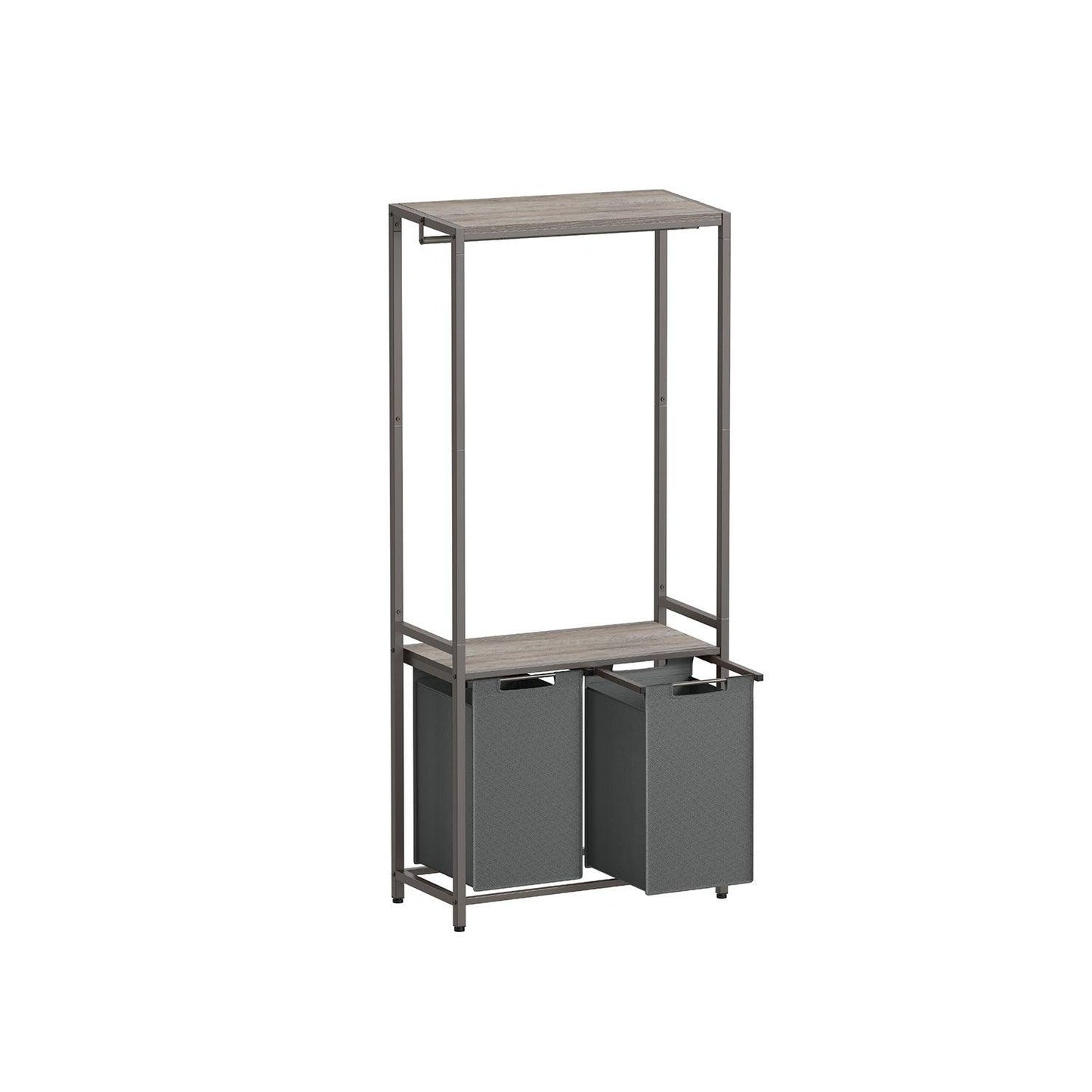 2-Section Laundry Basket with Removable Liners FredCo