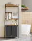 2-Section Laundry Hamper Brown and Black FredCo