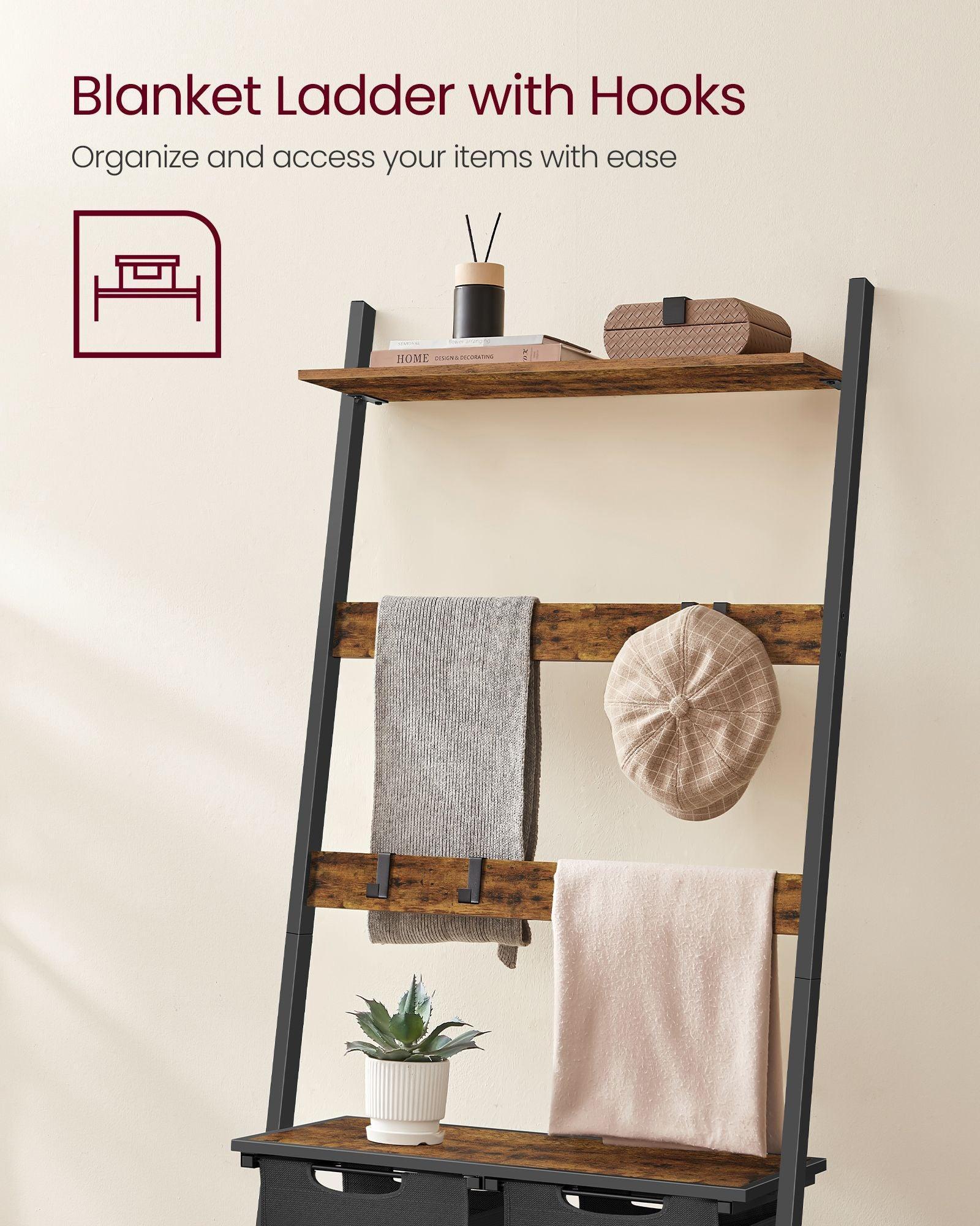 2-Section Laundry Hamper Brown and Black FredCo