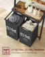 2-Section Laundry Hamper Brown and Black FredCo