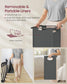 2-Section Laundry Hamper Greige and Gray FredCo