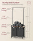 2 Section Laundry Sorter with Clothes Rack FredCo