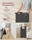 2 Section Laundry Sorter with Clothes Rack FredCo