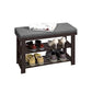 2 Shelves Shoe Organizer with Bench FredCo