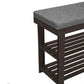2 Shelves Shoe Organizer with Bench FredCo