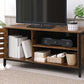 2 Shelves TV Cabinet, Rustic Brown FredCo