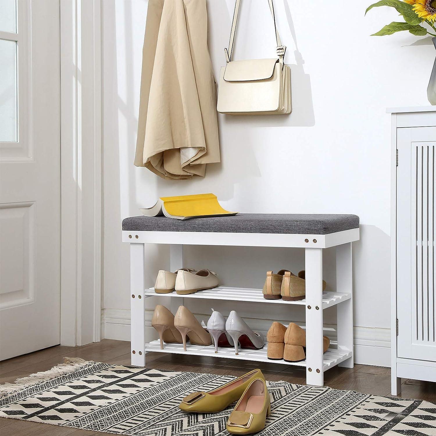 2-Tier Bamboo Shoe Bench FredCo