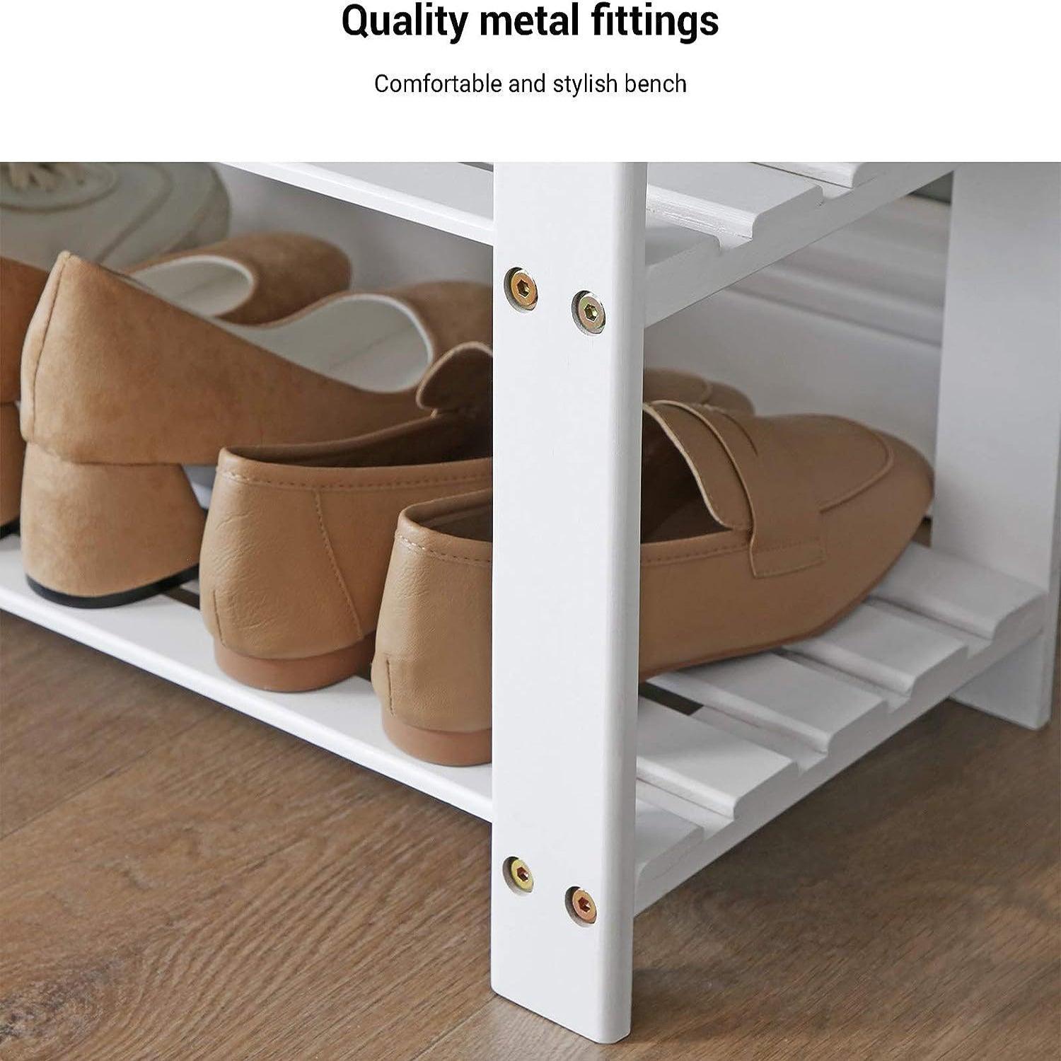 2-Tier Bamboo Shoe Bench FredCo