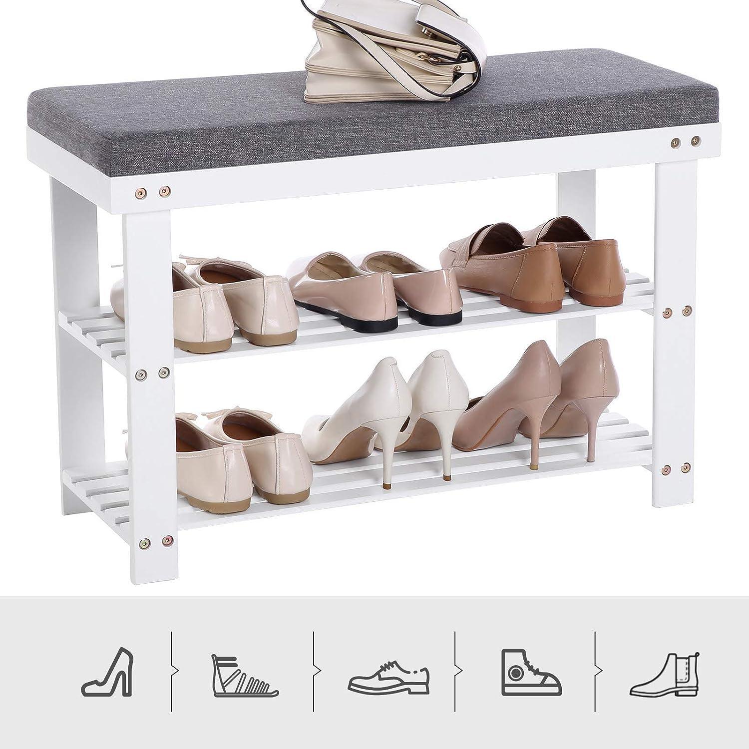 2-Tier Bamboo Shoe Bench FredCo