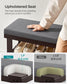 2-Tier Bamboo Shoe Bench Brown and Gray FredCo