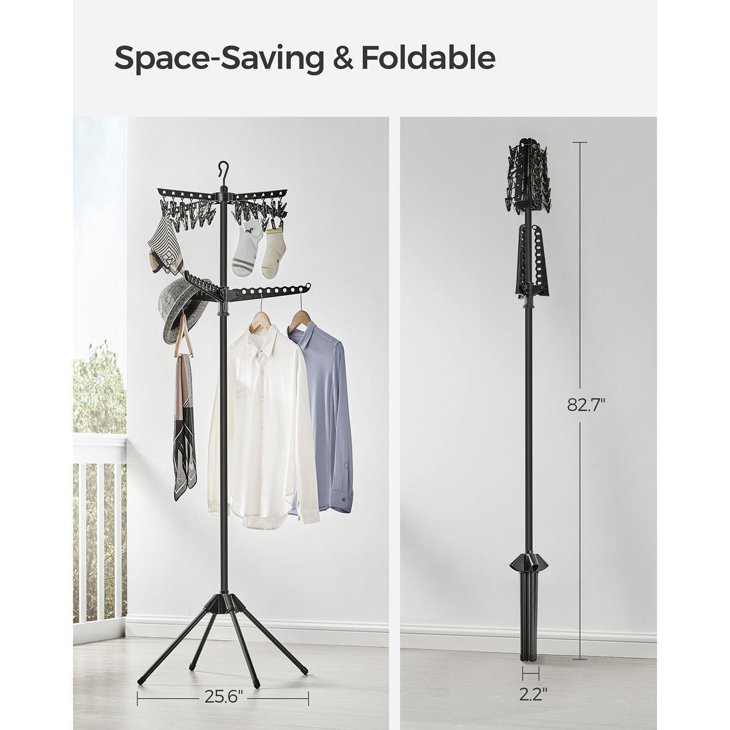 2-Tier Clothes Drying Rack Black FredCo