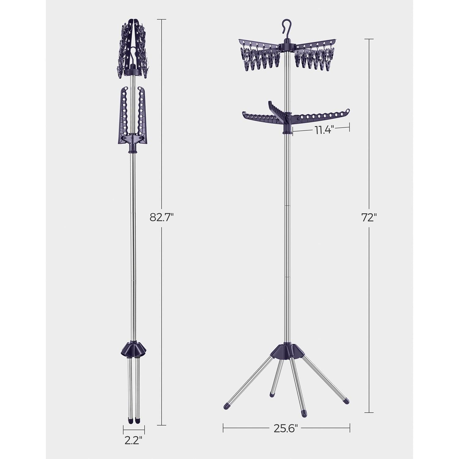 2-Tier Clothes Drying Rack Blue and Silver FredCo