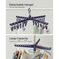 2-Tier Clothes Drying Rack Blue and Silver FredCo
