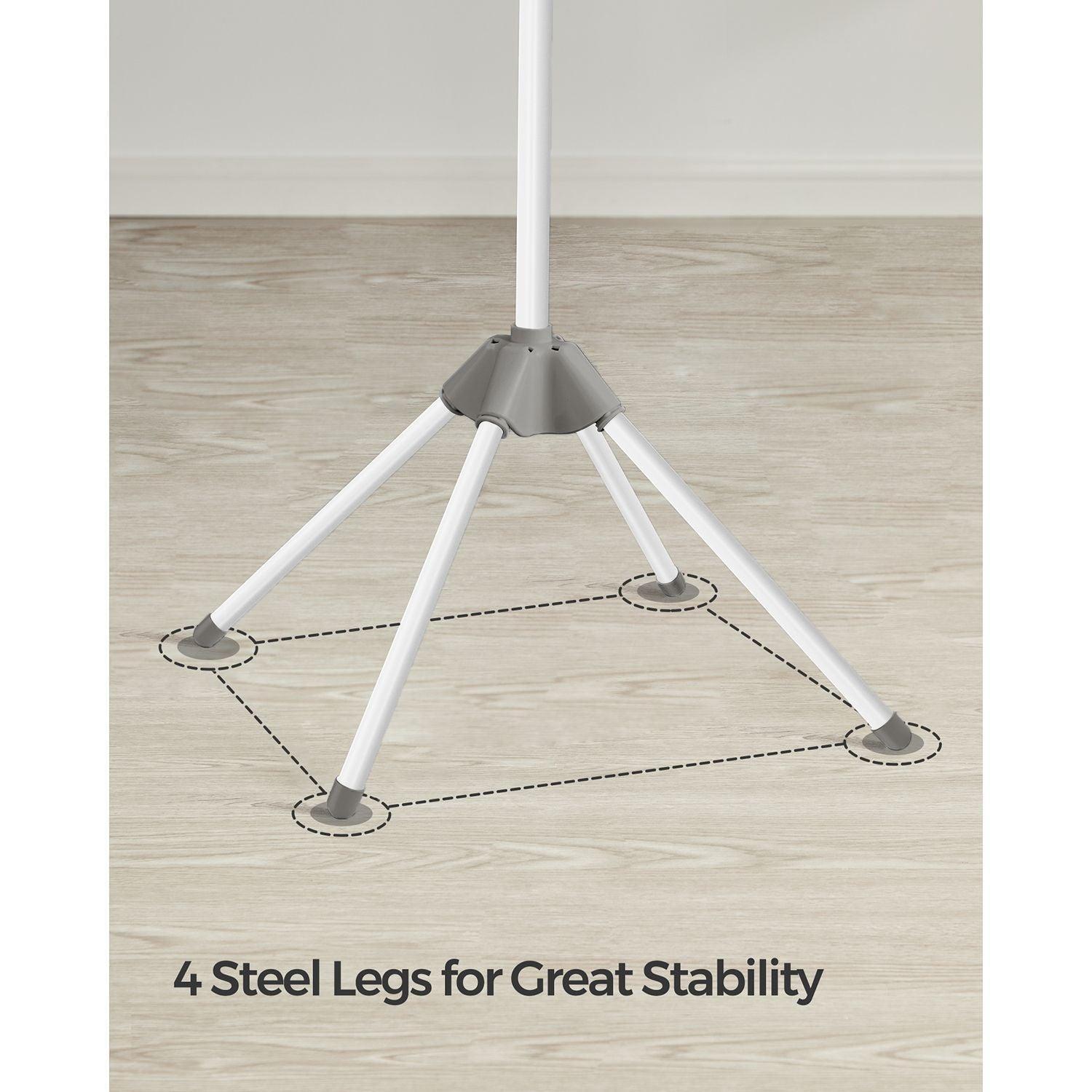 2-Tier Clothes Drying Rack Gray and White FredCo