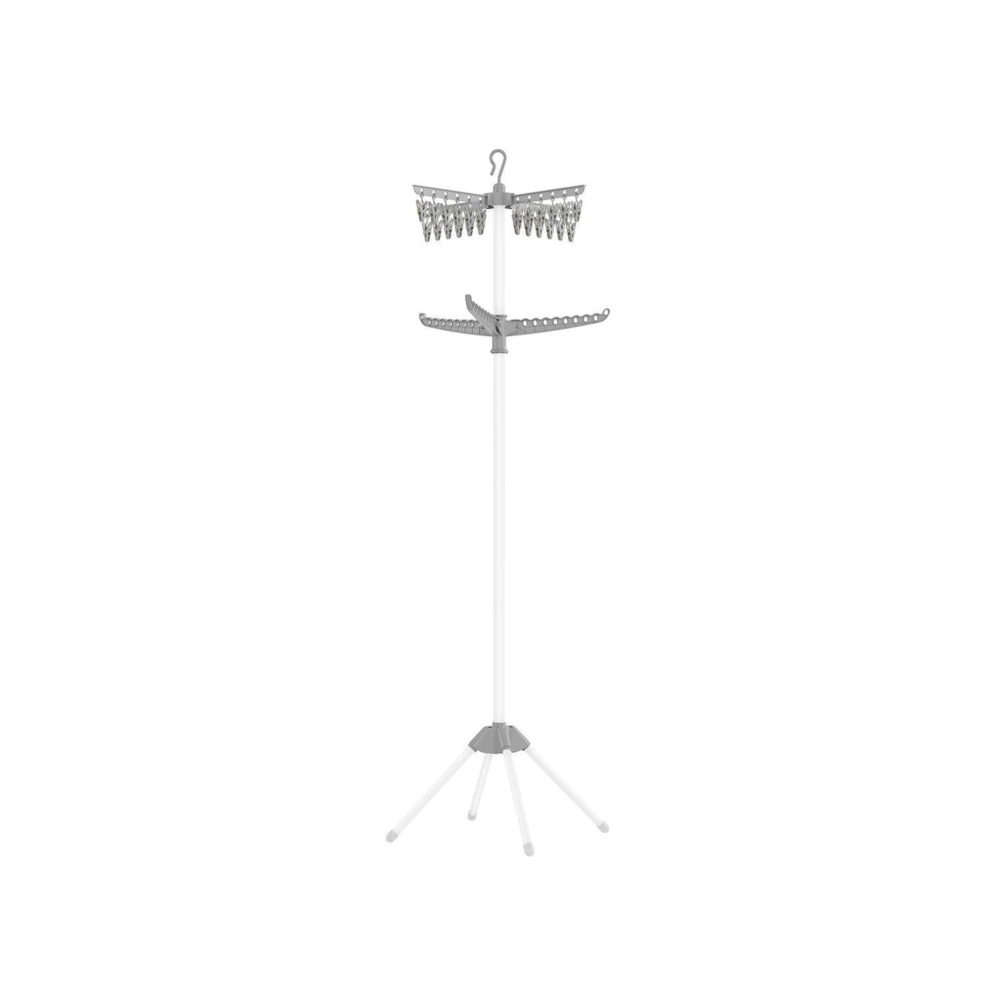 2-Tier Clothes Drying Rack Gray and White FredCo