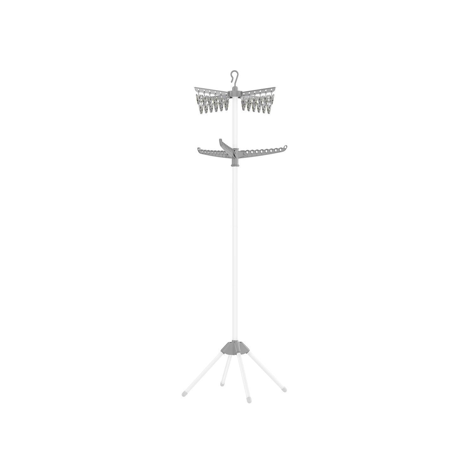 2-Tier Clothes Drying Rack Gray and White FredCo